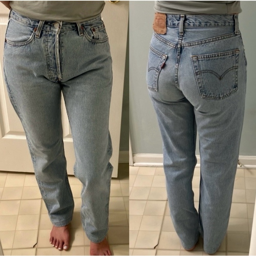Vintage Levi’s 501 Jeans Light Faded Blue Size 25